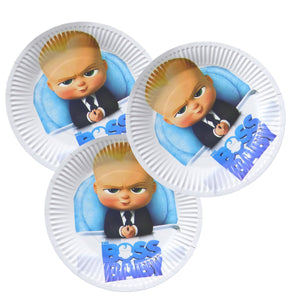 Farfurii din Carton Disney de Petrecere Party Copii Set 10 buc Bebe Sef Blue Baby Boss