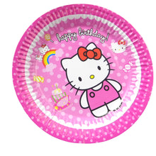 Încărcați imaginea în Galerie, Farfurii din Carton Disney de Petrecere Party Copii Set 10 buc Disney Pisicuta Hello Kitty Pink Happy Birthday Unica Folosinta