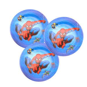 Farfurii din Carton Disney de Petrecere Party Copii Set 10 buc Marvel Super Sense  Spiderman Omul Paianjen 19 cm Supereroi marvel