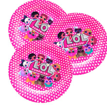 Încărcați imaginea în Galerie, Farfurii din Carton Disney de Petrecere Party Copii Set 10 buc Papusile LOL Suprise Party Dots Aniversare Fete Fetite