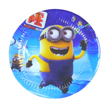 Încărcați imaginea în Galerie, Farfurii din Carton Aniversari de Petrecere Party Copii Set 10 buc Disney Minionii Galbeni Despicable Bob 19 cm Aniversare