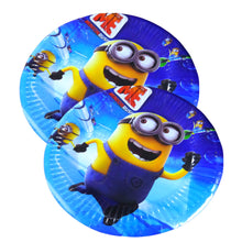 Încărcați imaginea în Galerie, Farfurii din Carton Aniversari de Petrecere Party Copii Set 10 buc Disney Minionii Galbeni Despicable Bob 19 cm petreceri Copii Baieti