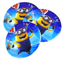 Încărcați imaginea în Galerie, Farfurii din Carton Aniversari de Petrecere Party Copii Set 10 buc Disney Minionii Galbeni Despicable Bob 19 cm