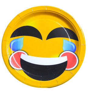 Farfurii din Carton Aniversari de Petrecere Party Copii Set 10 buc Disney Emoji Smile Happy Faces 23 cm