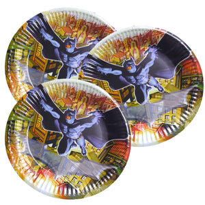 Farfurii din Carton de Petrecere Party Copii Set 10 buc Disney Marvel Batman Omul Liliac Comic 19 cm Super Hero Aniversari Petreceri