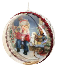 Încărcați imaginea în Galerie, Glob de Brad Craciun Ornament pe Suport 14 cm La o Ceasca de Ceai Fierbinte