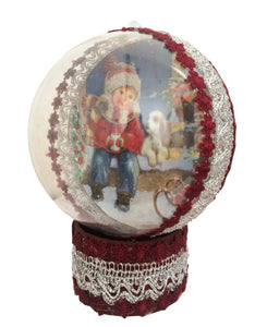 Globuri de Craciun Ornament pe Suport 14 cm La o Ceasca de Ceai Fierbinte