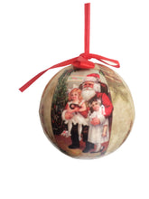 Încărcați imaginea în Galerie, Set Globuri de Craciun pentru Brad 6 cm Vintage Mos Craciun 3 buc