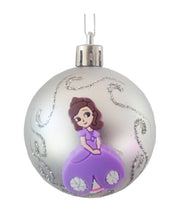 Încărcați imaginea în Galerie, Ornamente Set 2 Globuri de Craciun Disney Printesa Sofia Intai the First Mov 5 cm Cadou Fetite Sarbatori