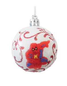 Ornamente de Brad Pom Set 2 Globuri de Craciun Marvel Red SpiderMan Omul Paianjen 5 cm Cadou Sarbatori Copii
