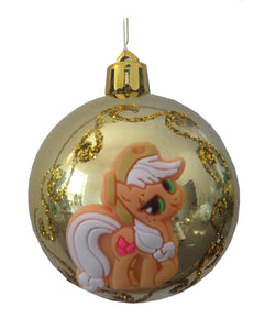 Ornamente de Brad Pom Set 2 Globuri de Craciun Disney My Little Pony Applejack si Pinky Pie 5 cm 50 mm