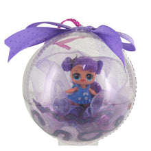 Încărcați imaginea în Galerie, Glob de Craciun Brad Pom pentru Copii cu Figurina Disney Papusile LOL Surprise Mov Dots 14 cm Dolls Cadu fetite