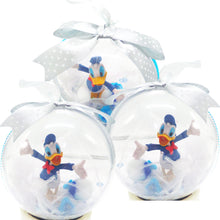 Încărcați imaginea în Galerie, Glob de Craciun Brad Pom pentru Copii cu Figurina Disney Ratoiul Donald Duck Clubul lui Mickey Mouse de 14 cm 140 mm transparent cadou copii baieti fete