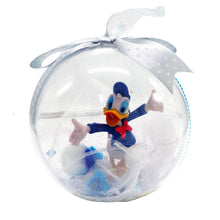 Încărcați imaginea în Galerie, Glob de Craciun cu Figurina Disney Clubul lui Mickey Mouse Ratoiul Donald Duck Blue 14 cm