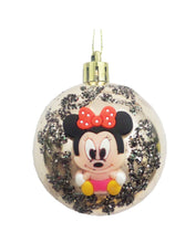 Încărcați imaginea în Galerie, Ornamente de Brad Pom Set 2 Globuri de Craciun Disney Baby Minnie Mouse Crem-Negru de 5 cm