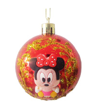 Încărcați imaginea în Galerie, Ornamente de Brad Pom Set 2 Globuri de Craciun Disney Baby Minnie Mouse Rosu-Auriu de 5 cm