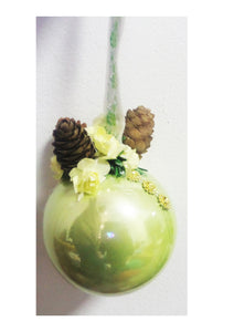 Ghirlanda Decorativa de Craciun Agatat din Globuri Brad Pom de Usa Verde Pal Decorativa Cadou Iarna