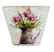 Încărcați imaginea în Galerie, Ghiveci Flori Ceramica Patrat Lalele Mov