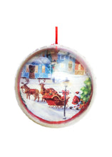 Încărcați imaginea în Galerie, Glob de Craciun 12 cm de Brad Mosul langa Brad si Sania plina de Cadouri Copii