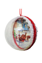 Încărcați imaginea în Galerie, Glob de Craciun 12 cm de Brad Mosul langa Brad si Sania plina de Cadouri De pom 