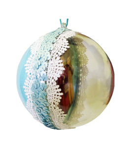 Glob Craciun Brad Cadou Acril 14 cm Fetite Retro Cadou Rotund Cadou