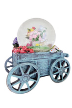 Încărcați imaginea în Galerie, Glob de Craciun cu Lichid din Sticla Muzical si Zapada Buchete Flori Colorate Vintage