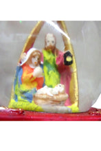 Încărcați imaginea în Galerie, Mini-Glob Craciun cu Lichid si Zapada Cristal Treimea Familia Sfanta Carte Rosie
