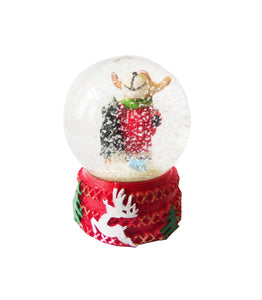 Mini-Glob Craciun cu Lichid Zapada Sticla Cristal Renul Rudolf cu Brad