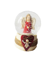 Încărcați imaginea în Galerie, Mini-Glob Craciun cu Lichid Zapada Sticla Cristal Inger Fetita Rosie