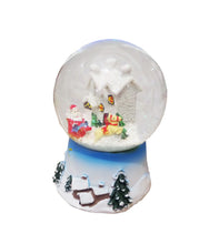 Încărcați imaginea în Galerie, Glob de Craciun cu Lichid din Sticla Muzical cu Zapada si Cheita Casuta Mea 14 cm