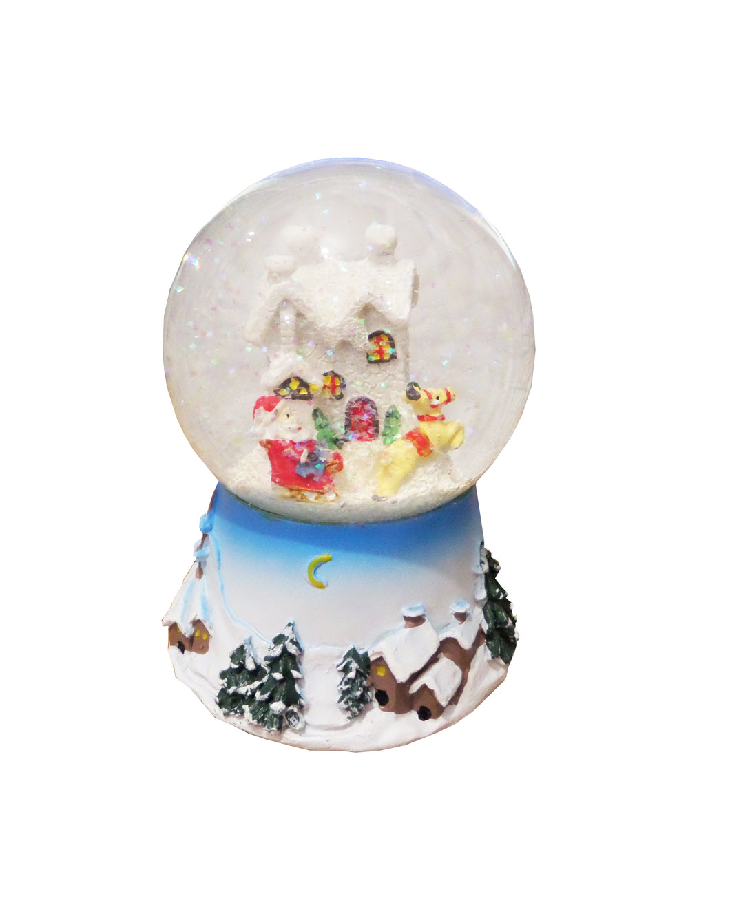 Glob de Craciun cu Lichid din Sticla Muzical cu Zapada si Cheita Casuta Mea 14 cm