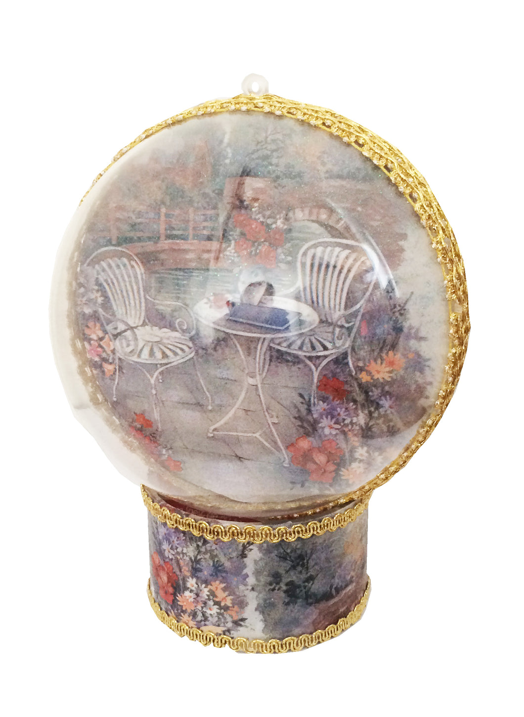 Glob de Craciun Ornament pe Suport 14 cm Shabby Relaxare in Gradina Mea