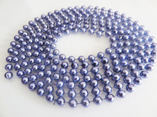Încărcați imaginea în Galerie, Ghirlanda din Margele de Craciun Decorativa de Brad Sirag de Agatat Pom Albastru-Gri 2.50 m Cadou sarbatori 8 mm