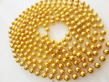 Încărcați imaginea în Galerie, Ghirlanda din Margele de Craciun Decorativa de Brad Sirag de Agatat Pom Auriu Intens Galben 2.50 m Gold 8 mm