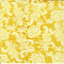 Încărcați imaginea în Galerie, Servetele de Masa cu Dantela Set 10 buc Imprima Aurie 33x33 cm