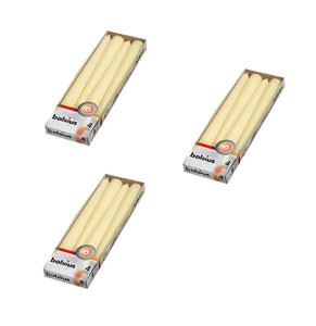 Lumanari Conice Alb Ivoire Crem Mat Set de 4 Bucati Candles Bolsius