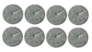 Lumanari Pastila Glitter Set 8 Buc Argintiu Silver Nunta