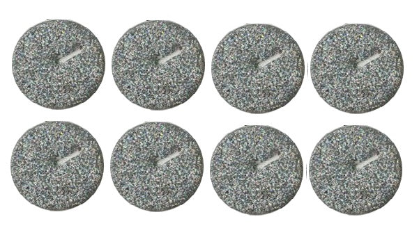 Lumanari Pastila Glitter Set 8 Buc Argintiu Silver Nunta