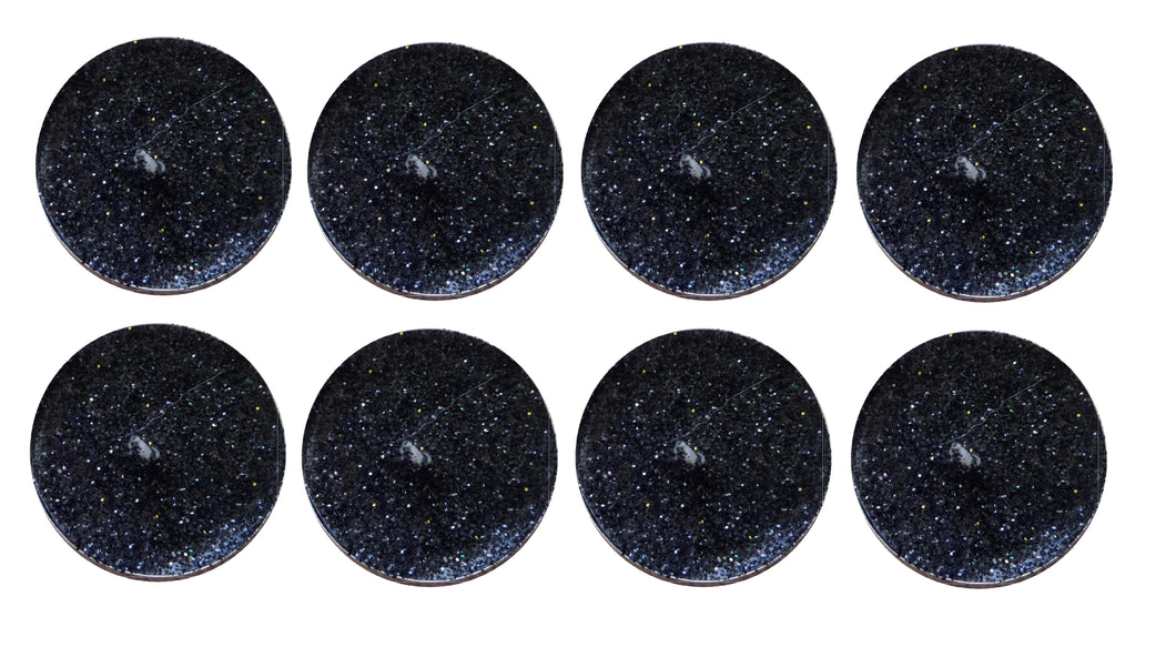 Lumanari Pastila Glitter Set 8 Buc Negru Nunta
