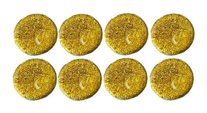 Lumanari Pastila Glitter Set 8 Buc Auriu Gold Nunta