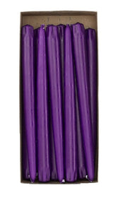 Lumanari Conice Set Mov Violet Mat 10 Bucati