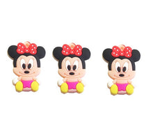 Încărcați imaginea în Galerie, Figurina din Cauciuc Silicon Disney 1 buc Minnie Mouse Baby Fetita Rosie Accesorii Decorative de Lipit