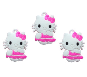 Figurina din Cauciuc Silicon Disney 1 buc Pisicuta Hello Kitty in Roz Accesorii Decorative de Lipit