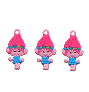 Cadou pentru Copii Martisor 1 8 Martie din Cauciuc Silicon Disney Trolls Pink Poppy Fetita Roz Desene animate