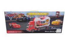 Încărcați imaginea în Galerie, Jucarie Masina in Cutie Cadou Platforma Maxi Camion cu Masini Cars 3 Fulger 95 Piston Cup Copii Baieti