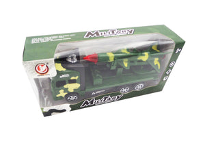 Masina in Cutie Cadou Camion Militar Army Camuflaj cu Racheta Patriot Cadou Baieti