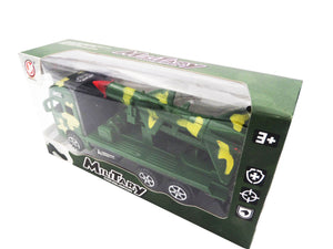 Masina in Cutie Cadou Camion Militar Army Camuflaj cu Racheta Patriot