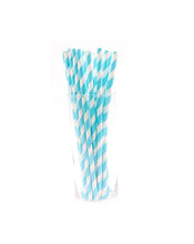 Încărcați imaginea în Galerie, Paie din Carton Set 10 buc pentru Petrecere Party Cocktail Stripes Dungi Albastru Pal DeschisPaie din Carton Set 12 buc pentru Petrecere Party Cocktail Stripes Dungi Albastru Pal Nunti Botez