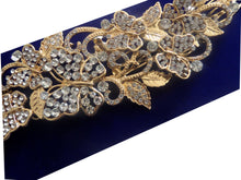 Încărcați imaginea în Galerie, Pieptan Agrafa Mireasa Tiara Accesoriu Voal Par de Nunta Auriu cu Cristale Fluture