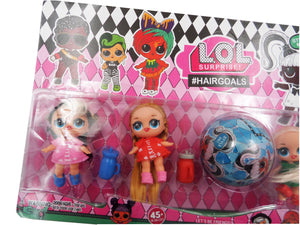 Mini-Papusi in Cutie Cadou LOL Surprize Hairgoals Collection Figurine cu Minge Bila Copii Disney